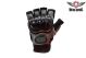 Mens Motorcycle Grey Fingerless Mesh Racing Gloves